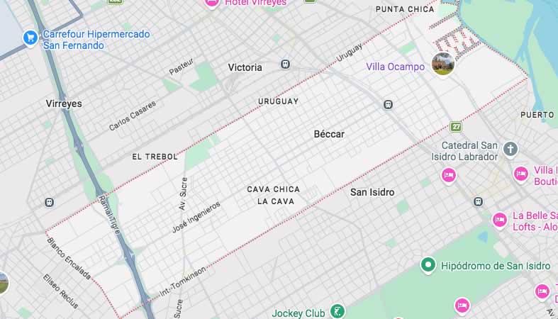 Mapa de calles de Beccar - Partido San Isidro