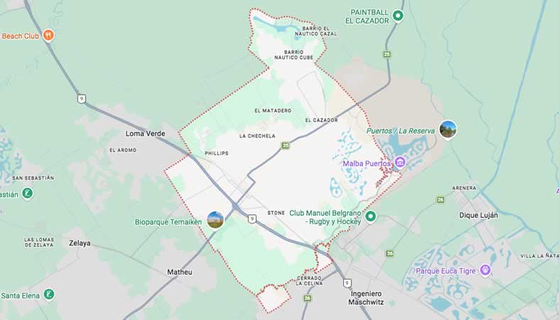 Mapa de calles de Belén de Escobar - Partido Escobar