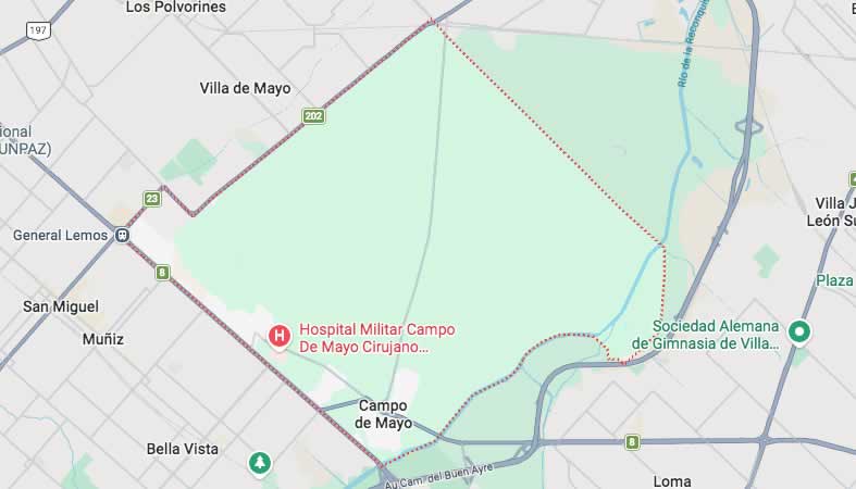 Mapa de calles de Campo de Mayo - Partido San Miguel