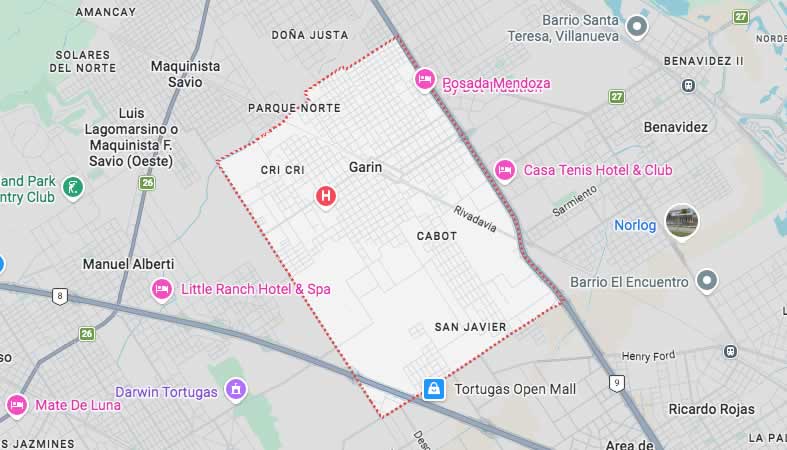 Mapa de calles de Garín - Partido Escobar