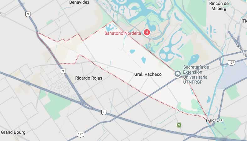 Mapa de calles de General Pacheco - Partido Tigre