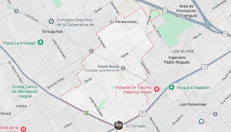 Mapa de calles de Grand Bourg - partido Malvinas Argentinas