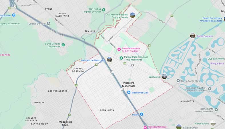 Mapa de calles de Ingeniero Maschwitz - Partido Escobar