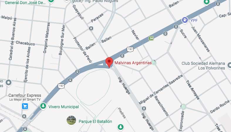 Mapa de calles de Malvinas Argentinas - partido Malvinas Argentinas