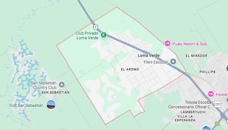 Mapa de calles de Loma Verde - Partido Escobar