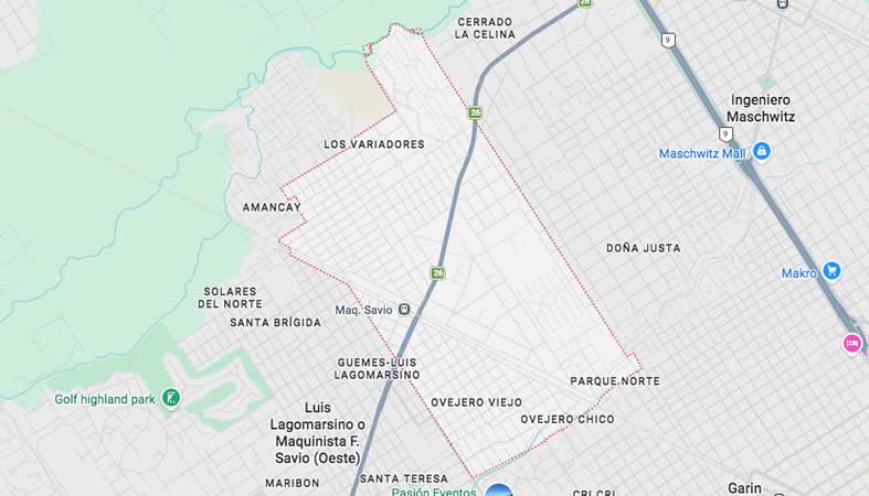 Mapa de calles de Maquinista F Savio - Partido Escobar