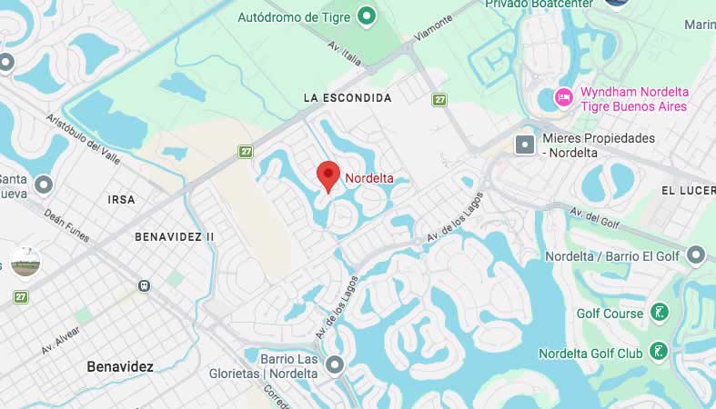 Mapa de calles de Nordelta - Partido Tigre