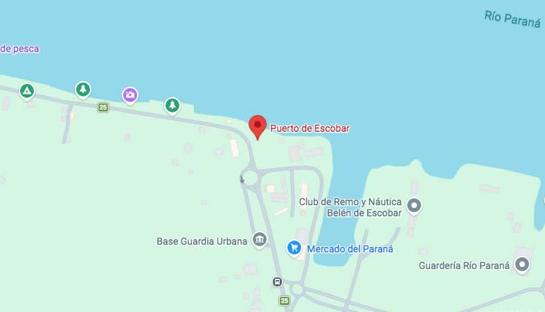 Mapa de calles de Puerto Paraná - Partido Escobar