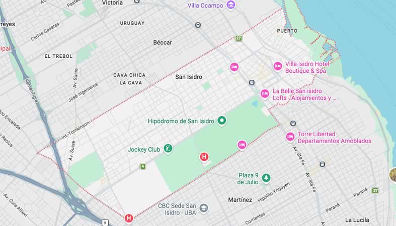 Mapa de calles de San Isidro - Partido San Isidro
