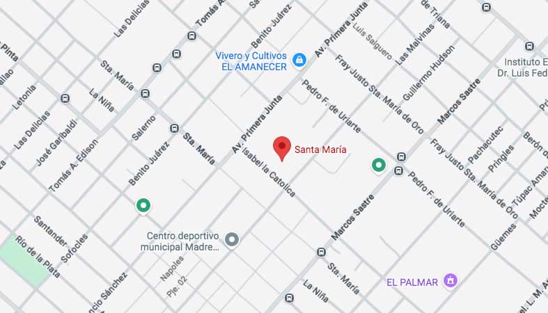 Mapa de calles de Santa María - Partido San Miguel