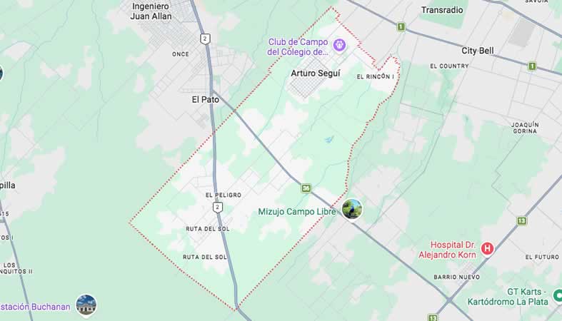 Mapa de calles de Arturo Seguí - La Plata