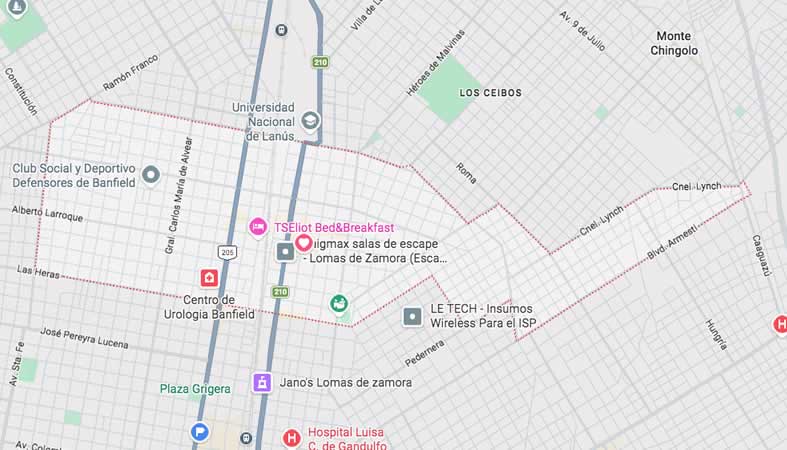 Mapa de calles de Banfield - Lomas de Zamora