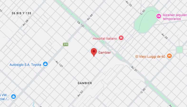 Mapa de calles de Barrio Gambier - La Plata