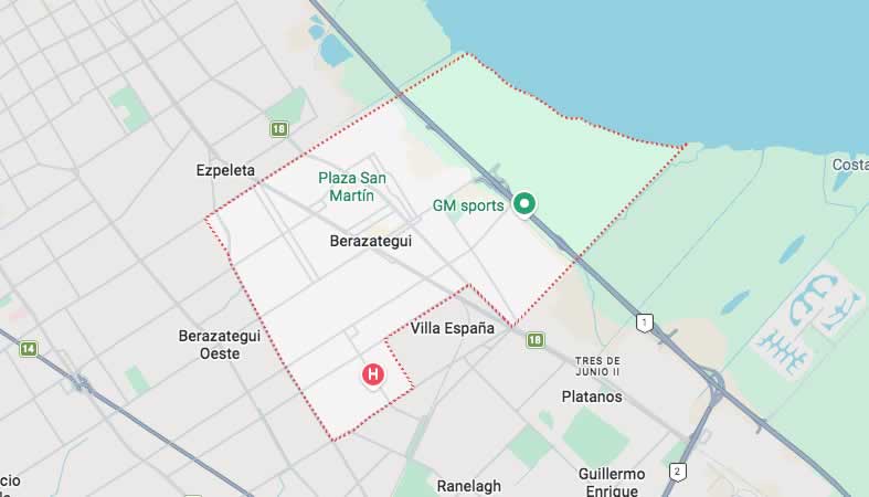 Mapa de calles de Berazategui - Partido Berazategui