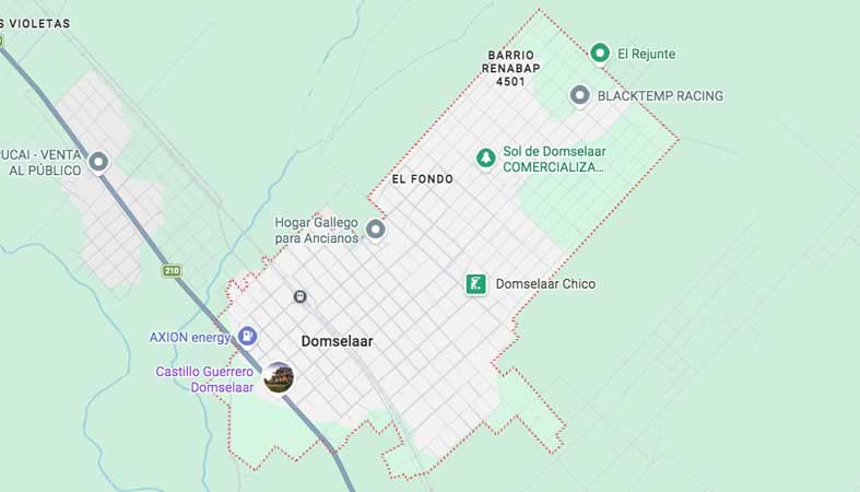 Mapa de calles de Domselaar - San Vicente
