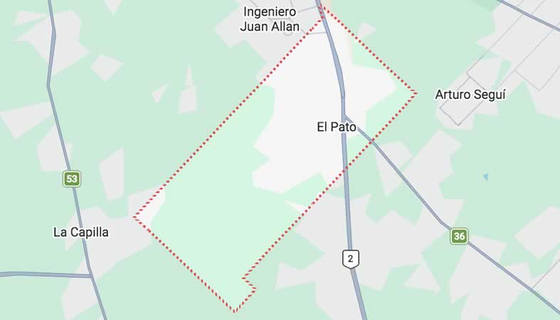 Mapa de calles de El Pato - partido Berazategui