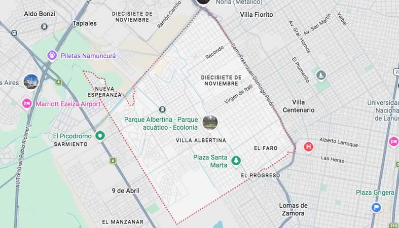 Mapa de calles de Ingeniero Budge - Lomas de Zamora