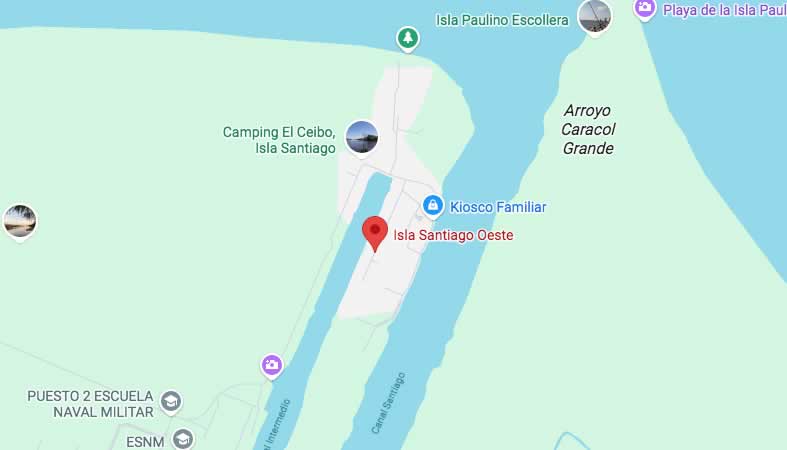 Mapa de calles de Isla Santiago Oeste - partido Ensenada