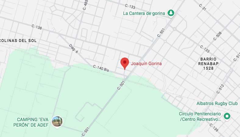 Mapa de calles de Joaquín Gorina - La Plata
