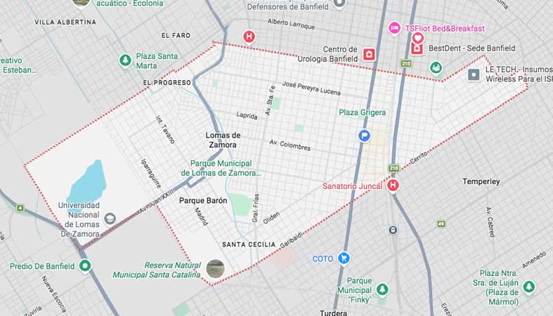Mapa de calles de Lomas de Zamora - Lomas de Zamora