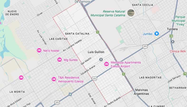 Mapa de calles de Luis Guillón - Esteban Echeverría