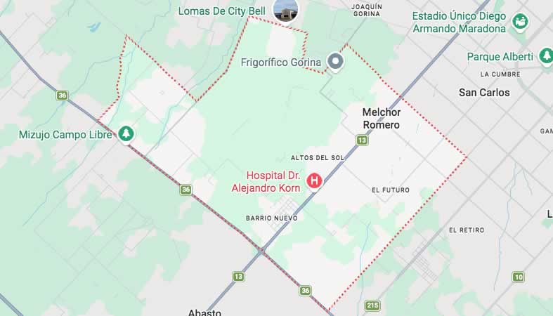 Mapa de calles de Melchor Romero - La Plata