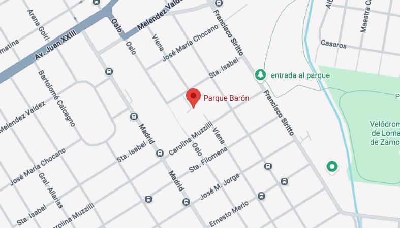 Mapa de calles de Parque Barón - Lomas de Zamora