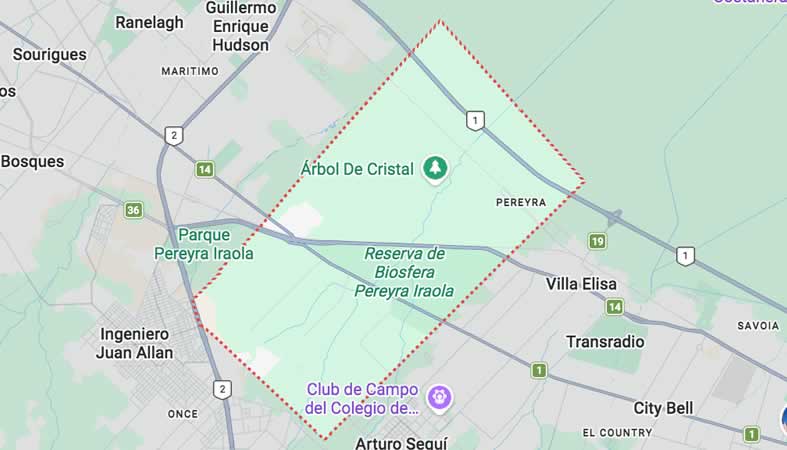Mapa de calles de Pereyra - partido Berazategui