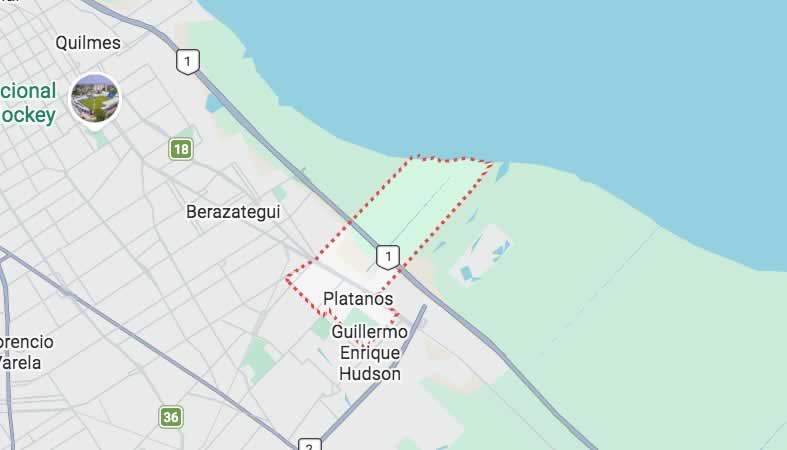Mapa de calles de Plátanos - partido Berazategui