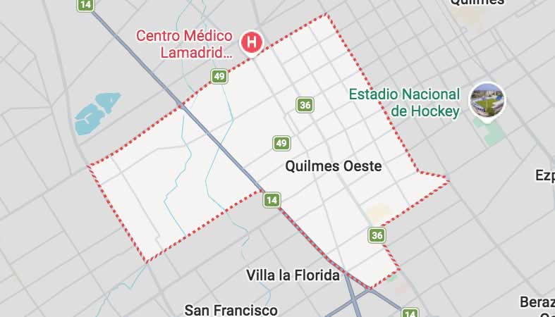 Mapa de calles de Quilmes Oeste - Partido Quilmes