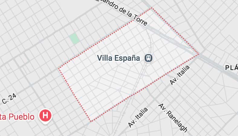 Mapa de calles de Villa España - partido Berazategui