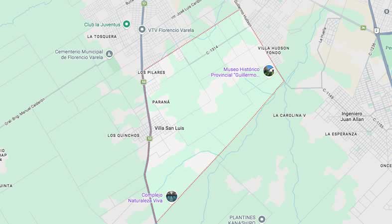 Mapa de calles de Villa San Luis - partido Florencio Varela