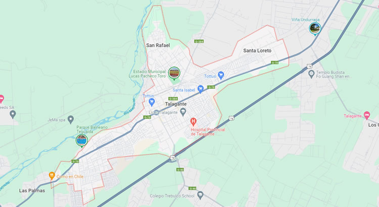 Mapa de la Comuna Talagante
