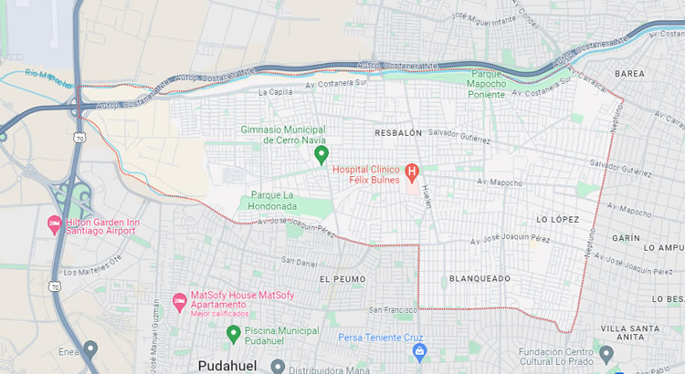 Mapa de la Comuna Cerro Navia