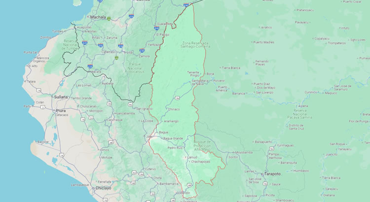 Mapa del Departamento Amazonas