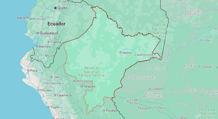 Mapa del Departamento de Loreto