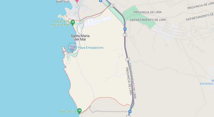 Mapa del distrito de Santa María del Mar