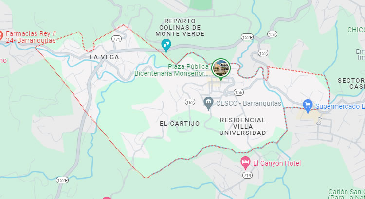 Mapa del municipio Barranquitas