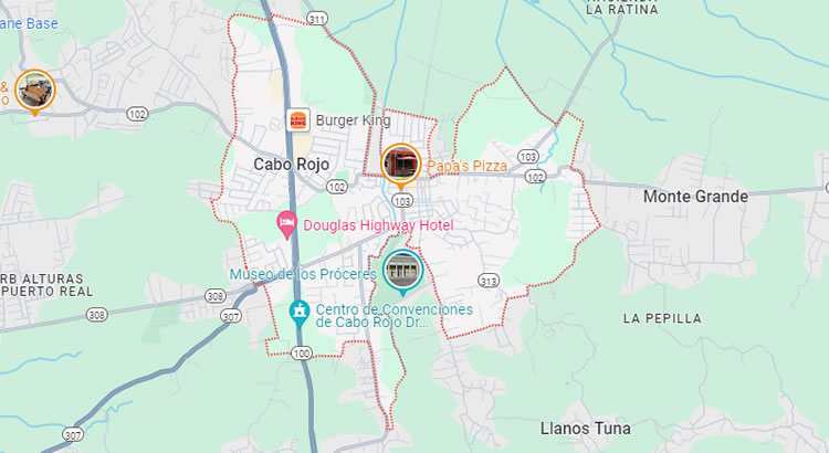 Mapa del municipio Cabo Rojo