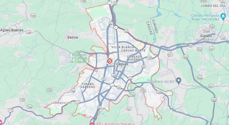 Mapa del municipio Caguas