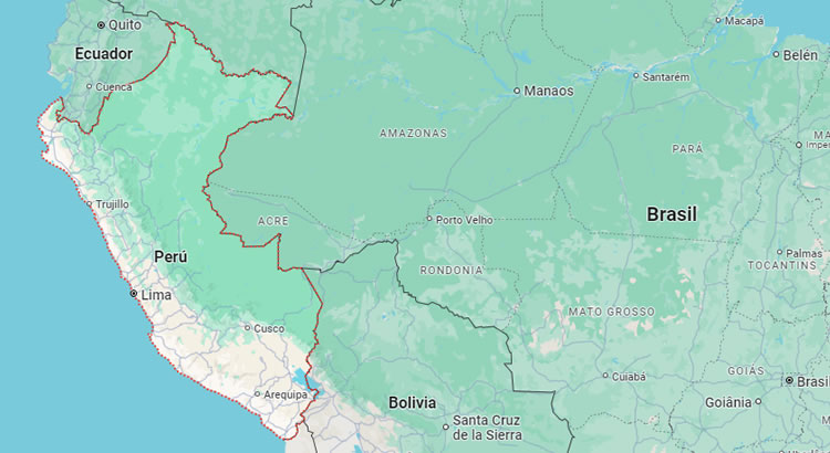 Mapa del país Perú