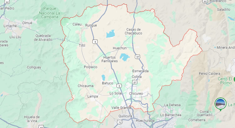 Mapa de la provincia de Chacabuco