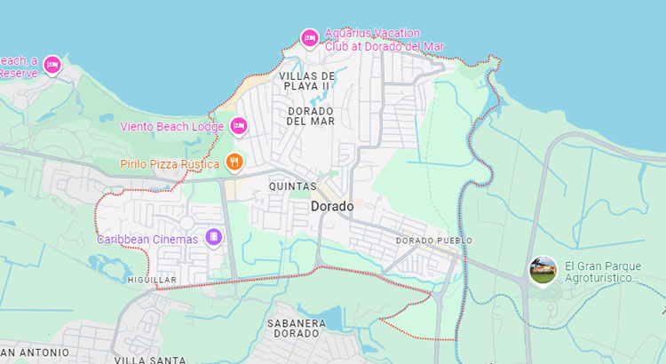 Mapa del municipio Dorado