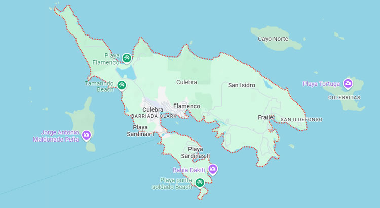 Mapa del municipio Culebra